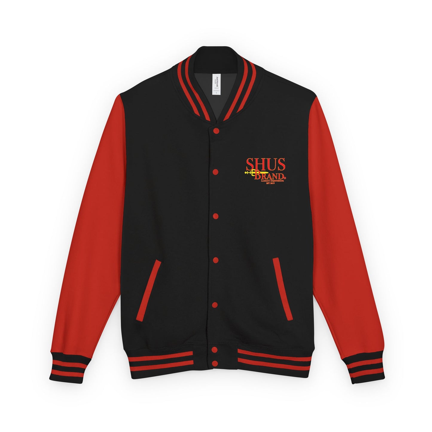 The Black American Heritage flag V2 Unisex Heavyweight Letterman Jacket