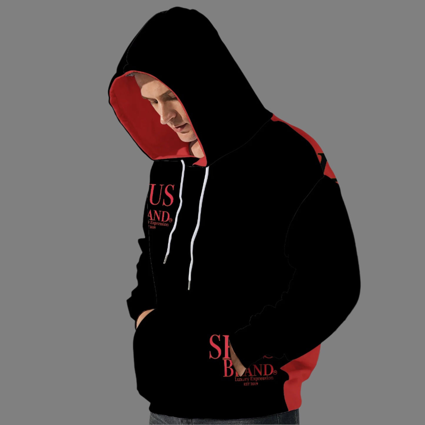 SHUS Brand Luxury Expression 3 logo Men's Hoodie