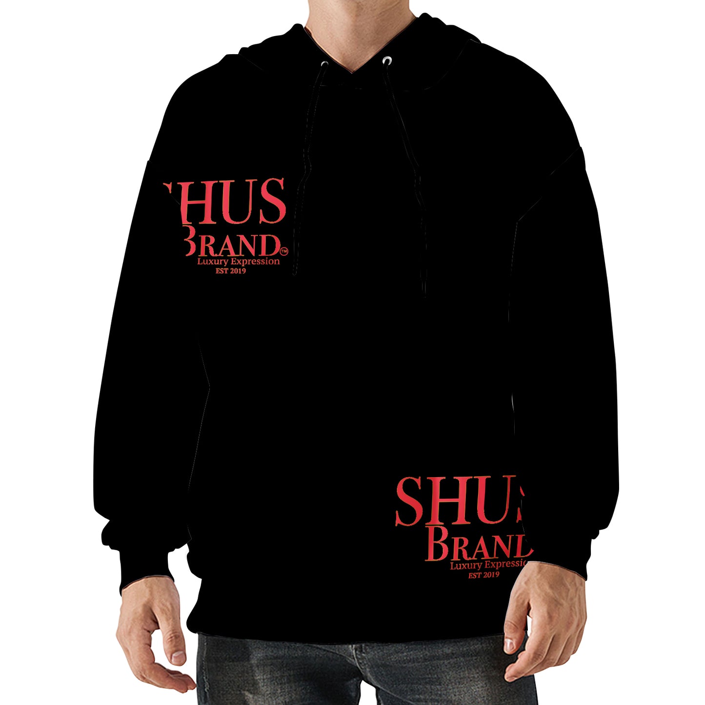 SHUS Brand Luxury Expression 3 logo Men's Hoodie