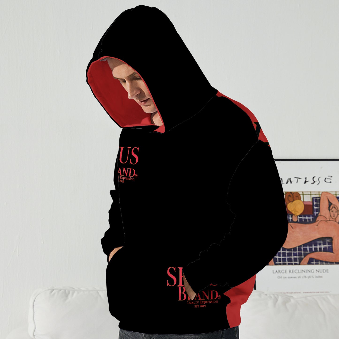 SHUS Brand Luxury Expression 3 logo Men's Hoodie