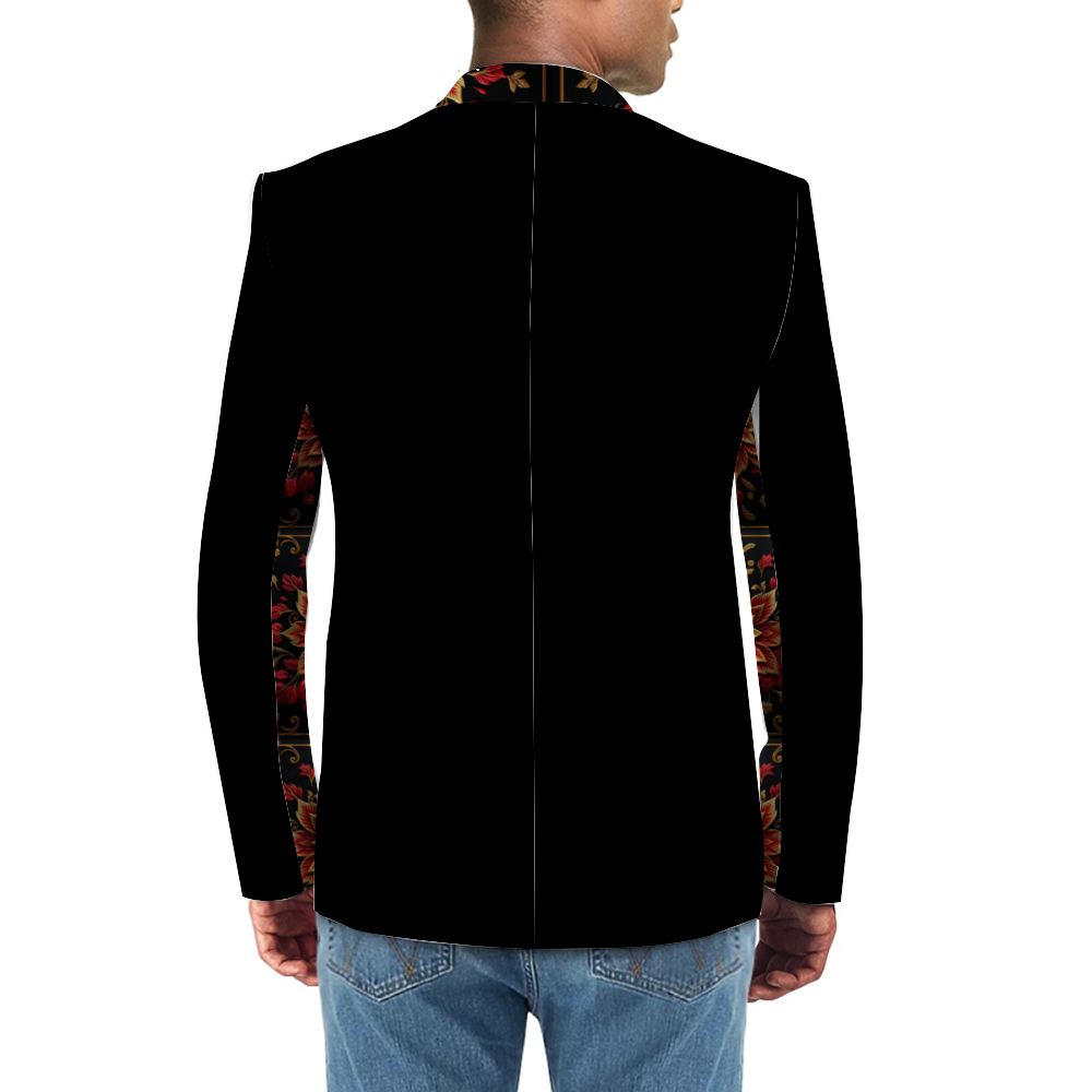 SHUS Brand Men Casual Suit Blazer with Pockets Coat Fashion