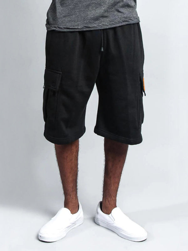 Style five-Pocket pants casual multi-pocket loose straight-leg cargo shorts