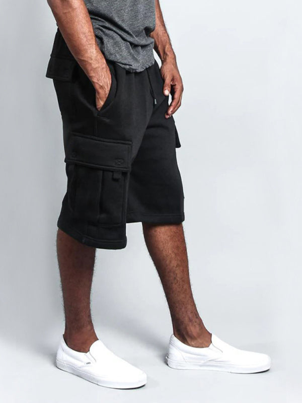 Style five-Pocket pants casual multi-pocket loose straight-leg cargo shorts