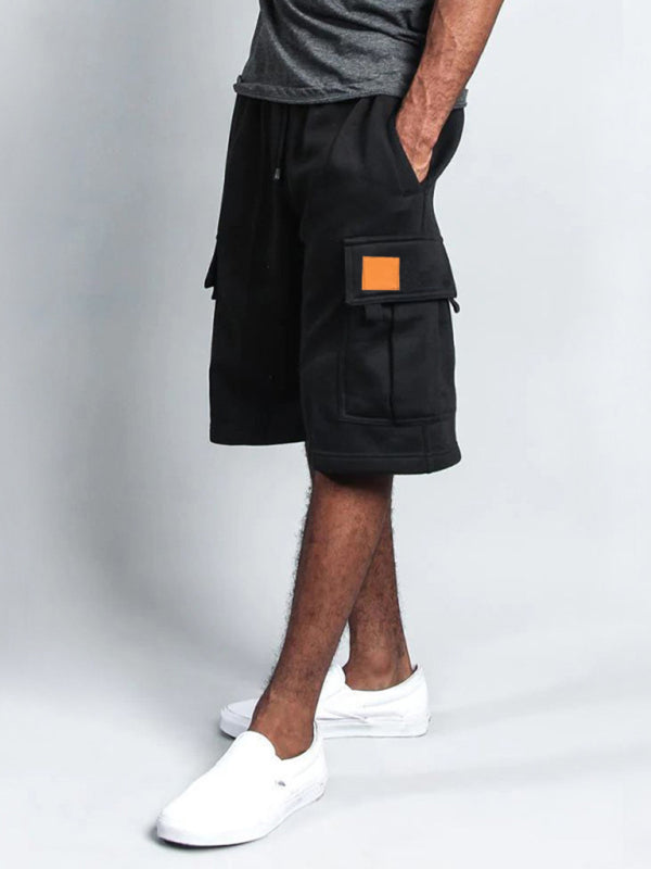 Style five-Pocket pants casual multi-pocket loose straight-leg cargo shorts