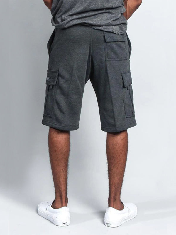 Style five-Pocket pants casual multi-pocket loose straight-leg cargo shorts