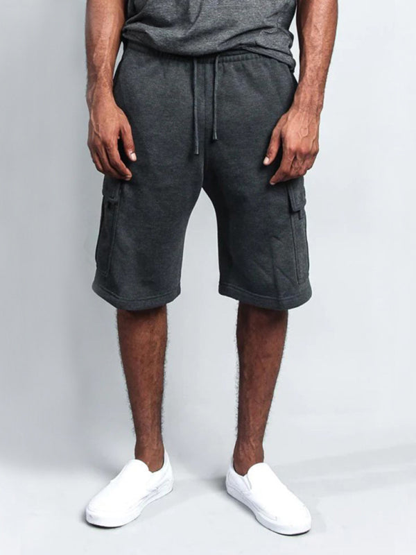 Style five-Pocket pants casual multi-pocket loose straight-leg cargo shorts
