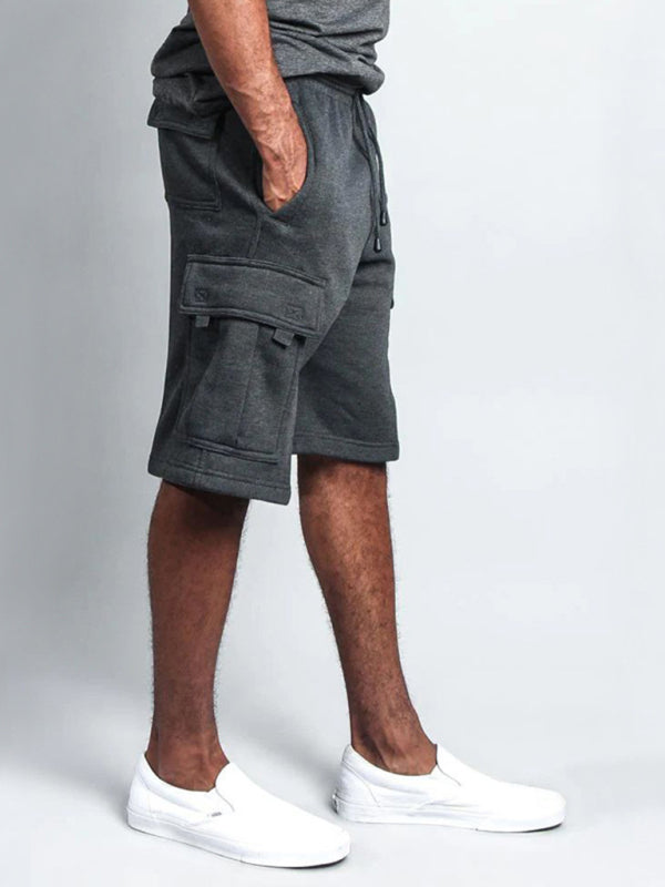 Style five-Pocket pants casual multi-pocket loose straight-leg cargo shorts