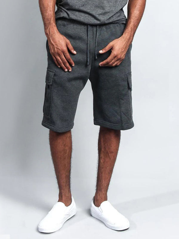 Style five-Pocket pants casual multi-pocket loose straight-leg cargo shorts