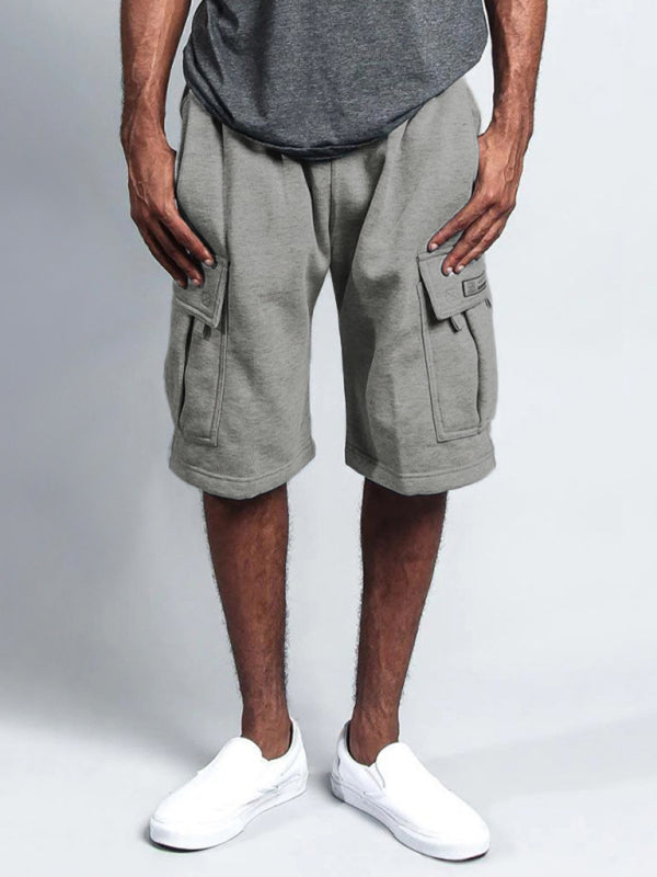 Style five-Pocket pants casual multi-pocket loose straight-leg cargo shorts