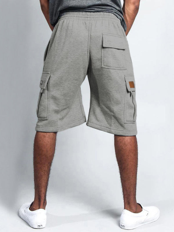 Style five-Pocket pants casual multi-pocket loose straight-leg cargo shorts
