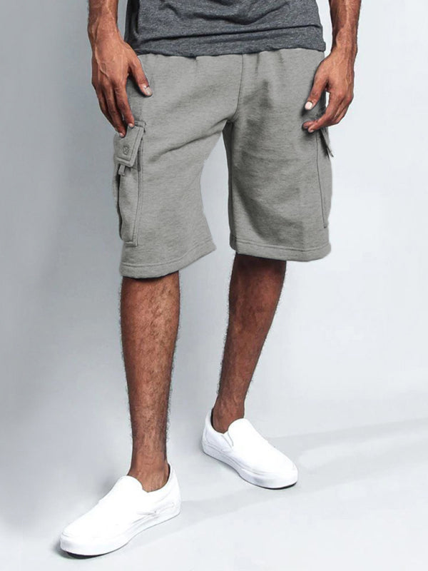 Style five-Pocket pants casual multi-pocket loose straight-leg cargo shorts