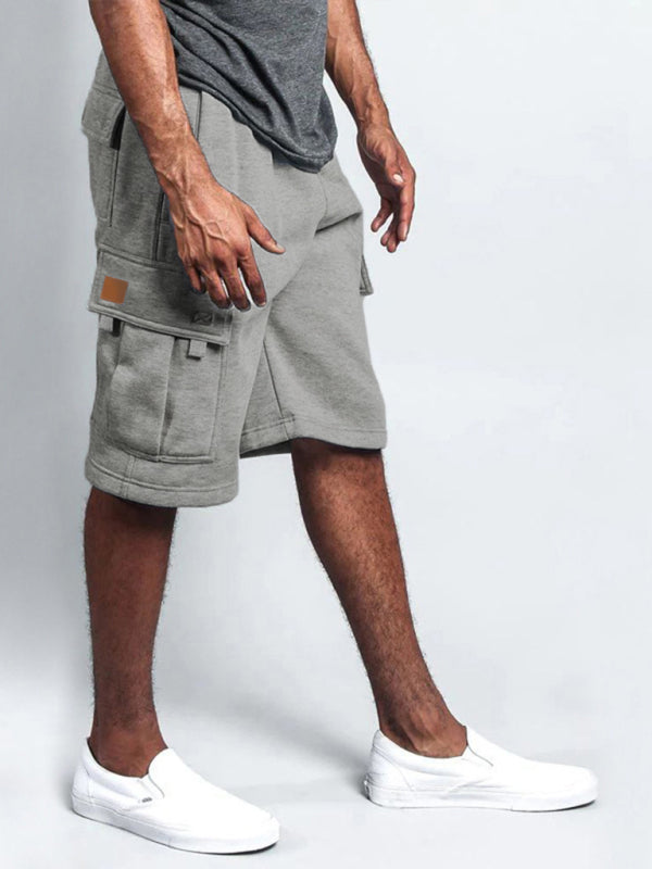 Style five-Pocket pants casual multi-pocket loose straight-leg cargo shorts