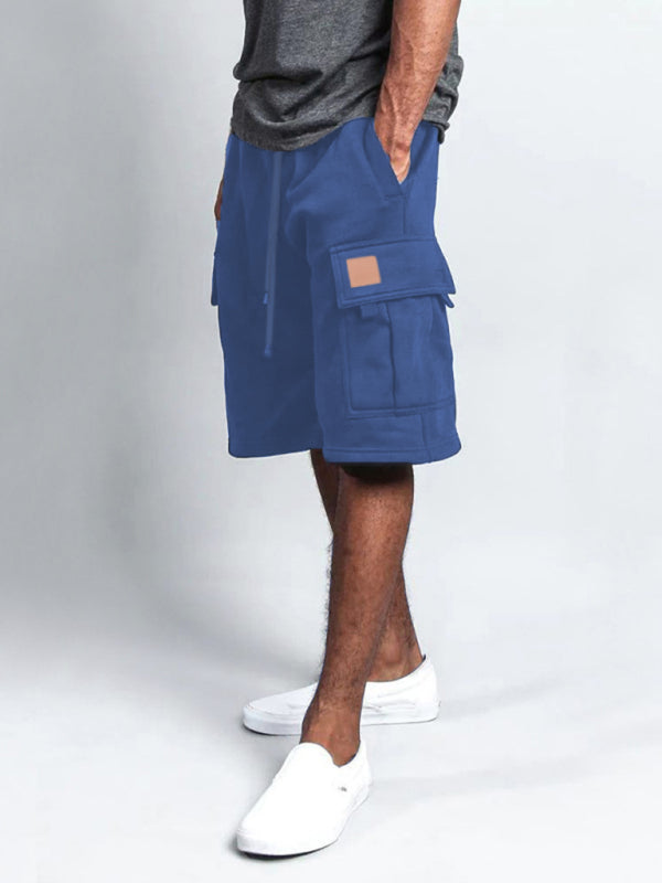 Style five-Pocket pants casual multi-pocket loose straight-leg cargo shorts