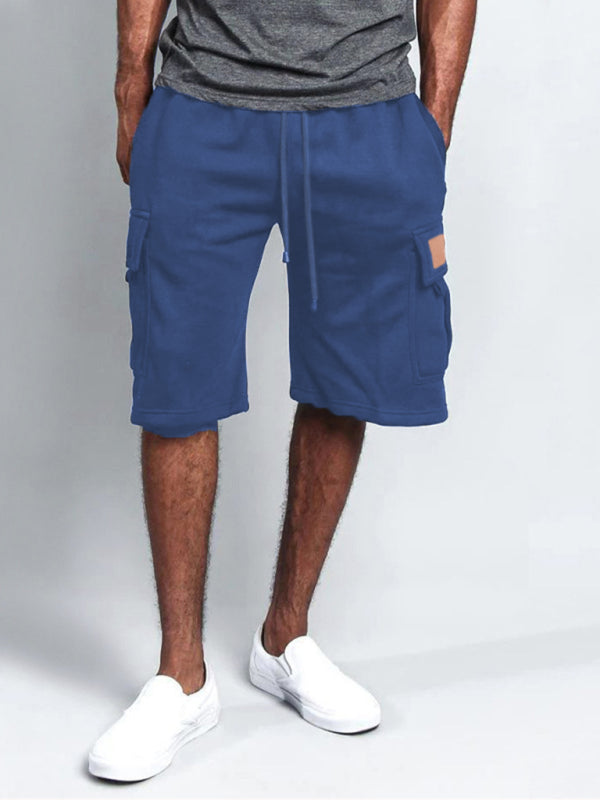 Style five-Pocket pants casual multi-pocket loose straight-leg cargo shorts