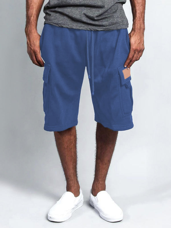 Style five-Pocket pants casual multi-pocket loose straight-leg cargo shorts