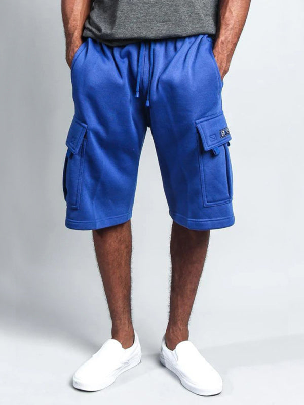 Style five-Pocket pants casual multi-pocket loose straight-leg cargo shorts