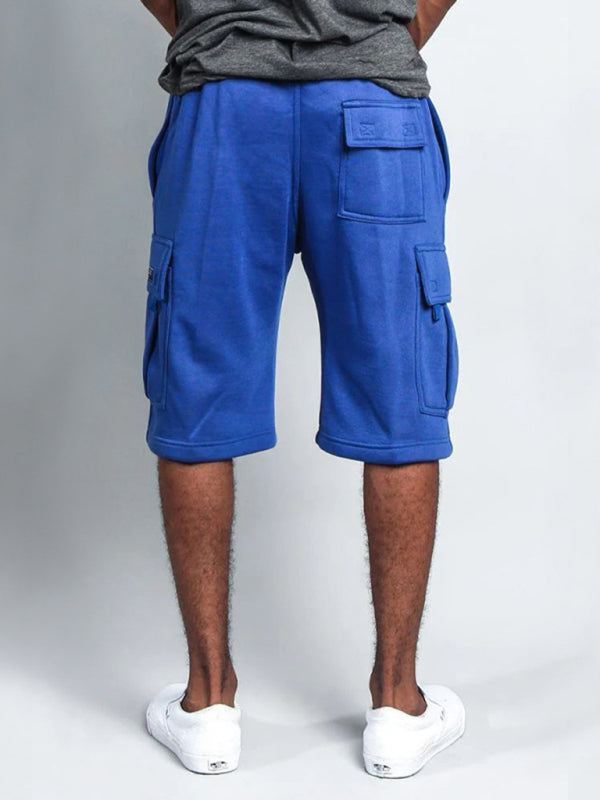 Style five-Pocket pants casual multi-pocket loose straight-leg cargo shorts