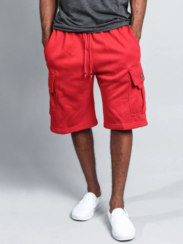 Style five-Pocket pants casual multi-pocket loose straight-leg cargo shorts
