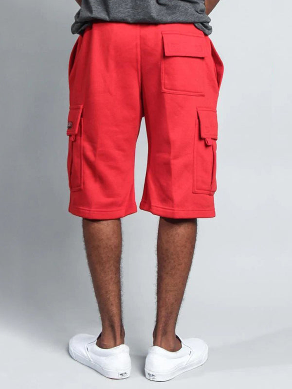 Style five-Pocket pants casual multi-pocket loose straight-leg cargo shorts