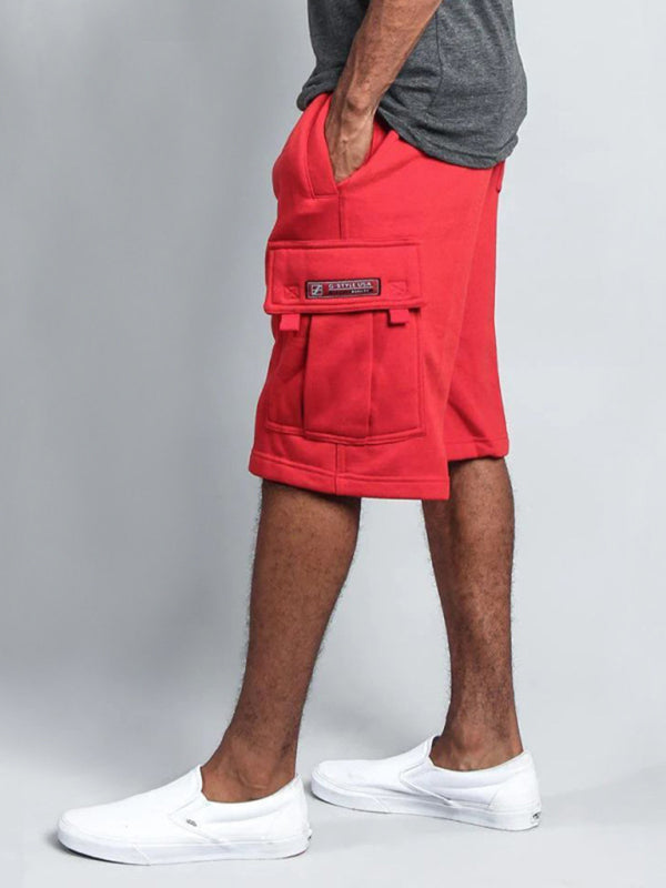 Style five-Pocket pants casual multi-pocket loose straight-leg cargo shorts