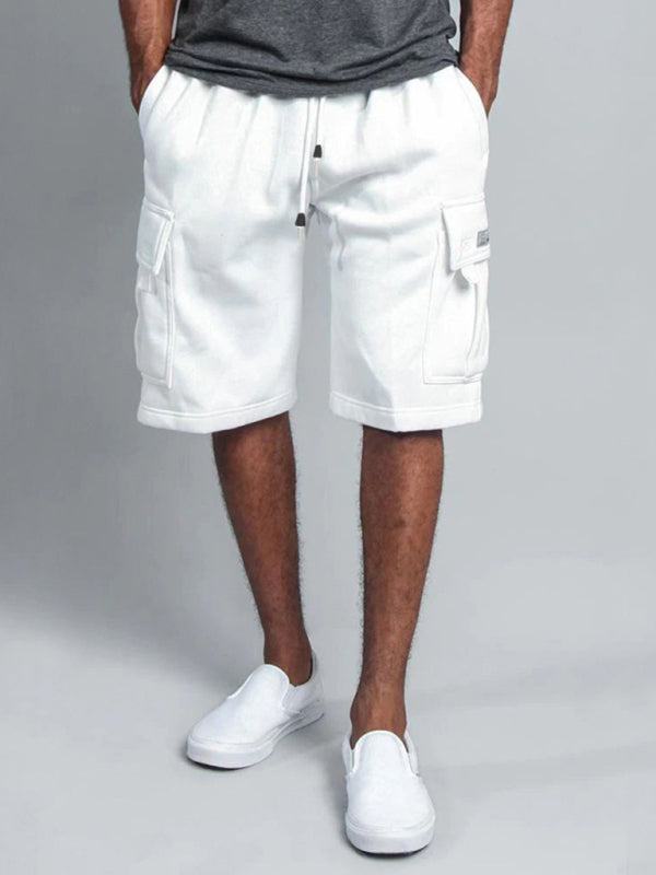Style five-Pocket pants casual multi-pocket loose straight-leg cargo shorts