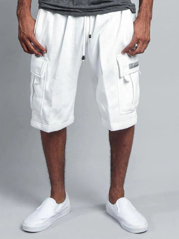 Style five-Pocket pants casual multi-pocket loose straight-leg cargo shorts
