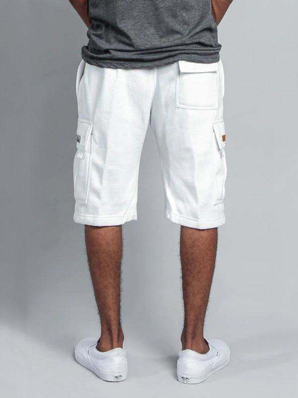 Style five-Pocket pants casual multi-pocket loose straight-leg cargo shorts