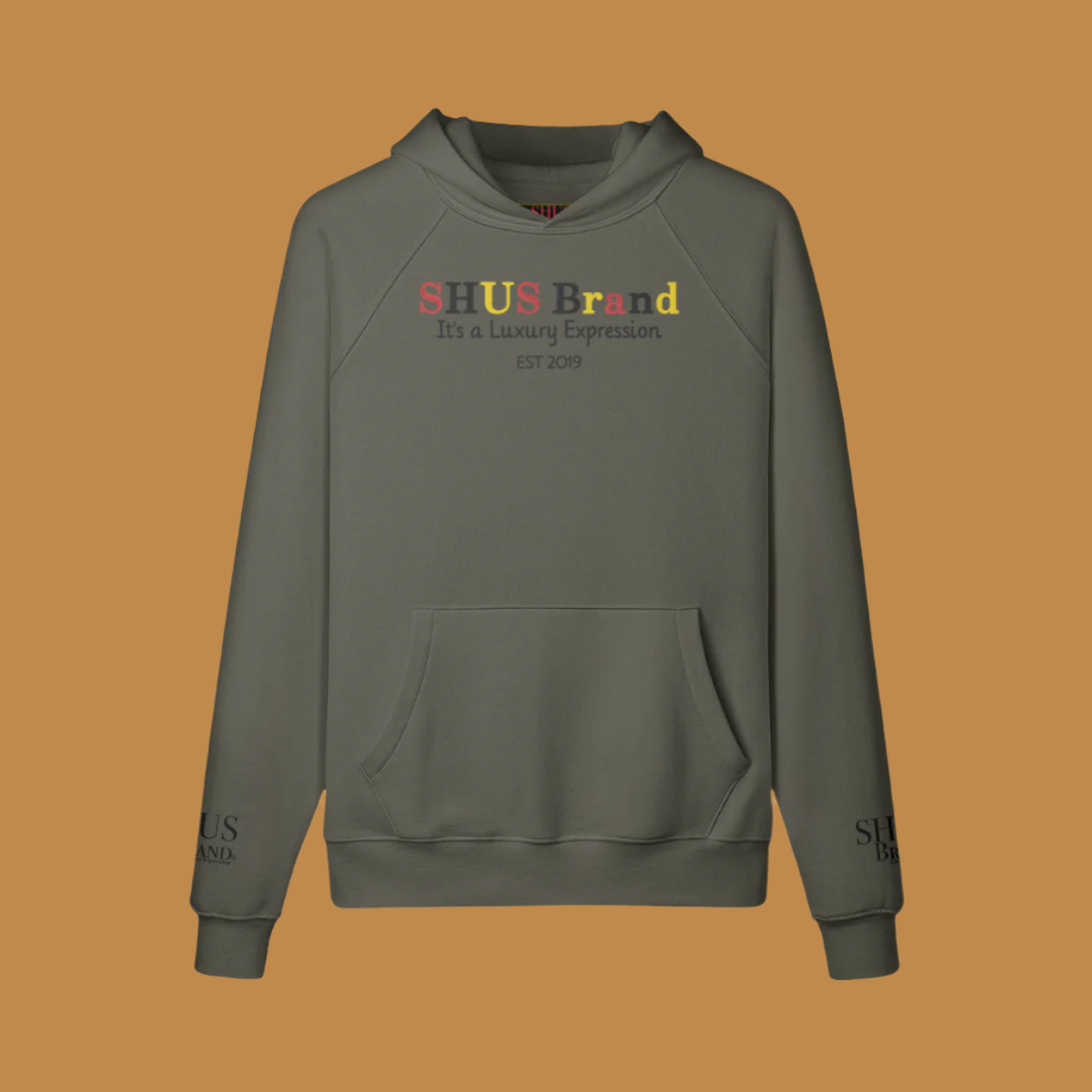 SHUS Brand Luxury embroider 100% combed cotton Fleece lining
