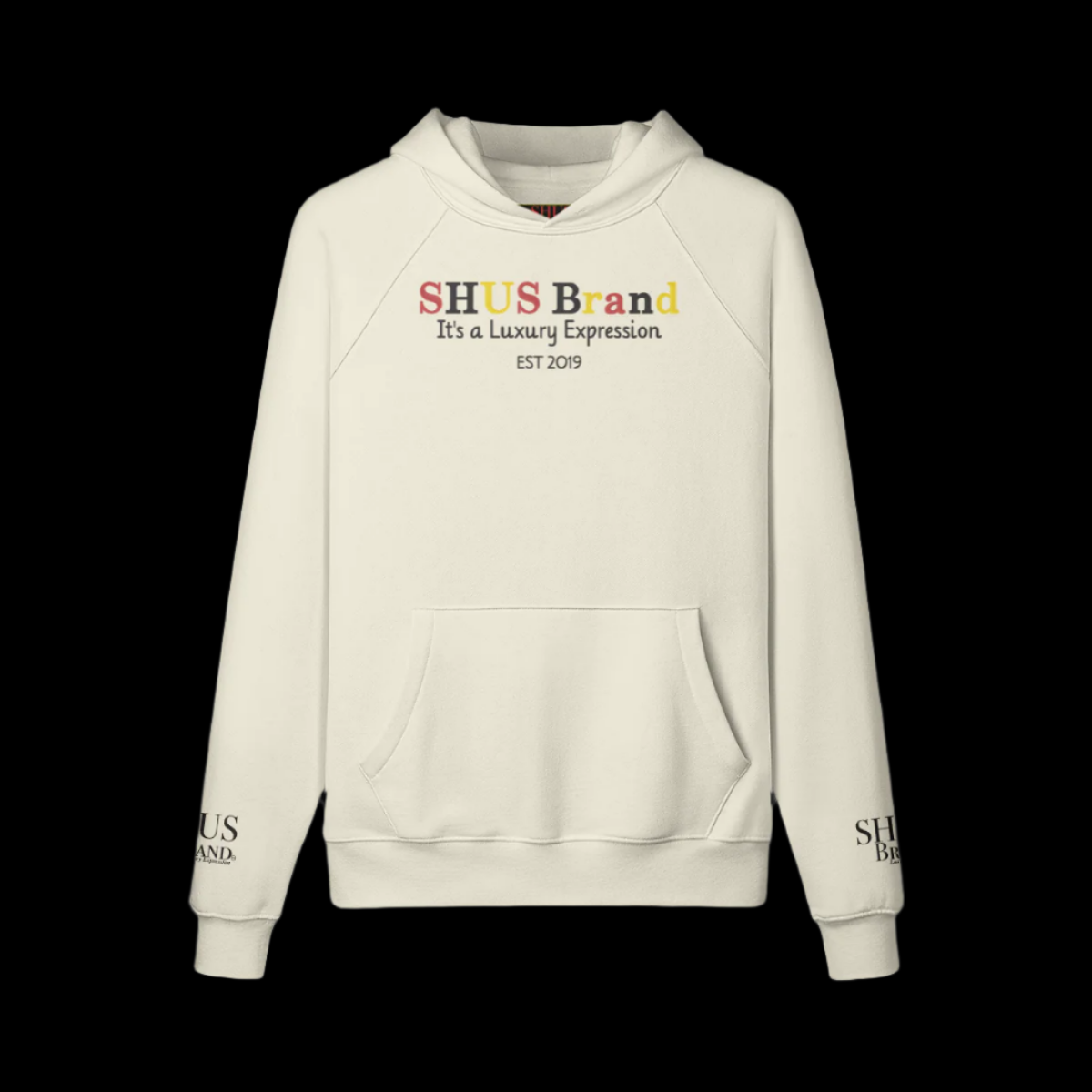 SHUS Brand Luxury embroider 100% combed cotton Fleece lining
