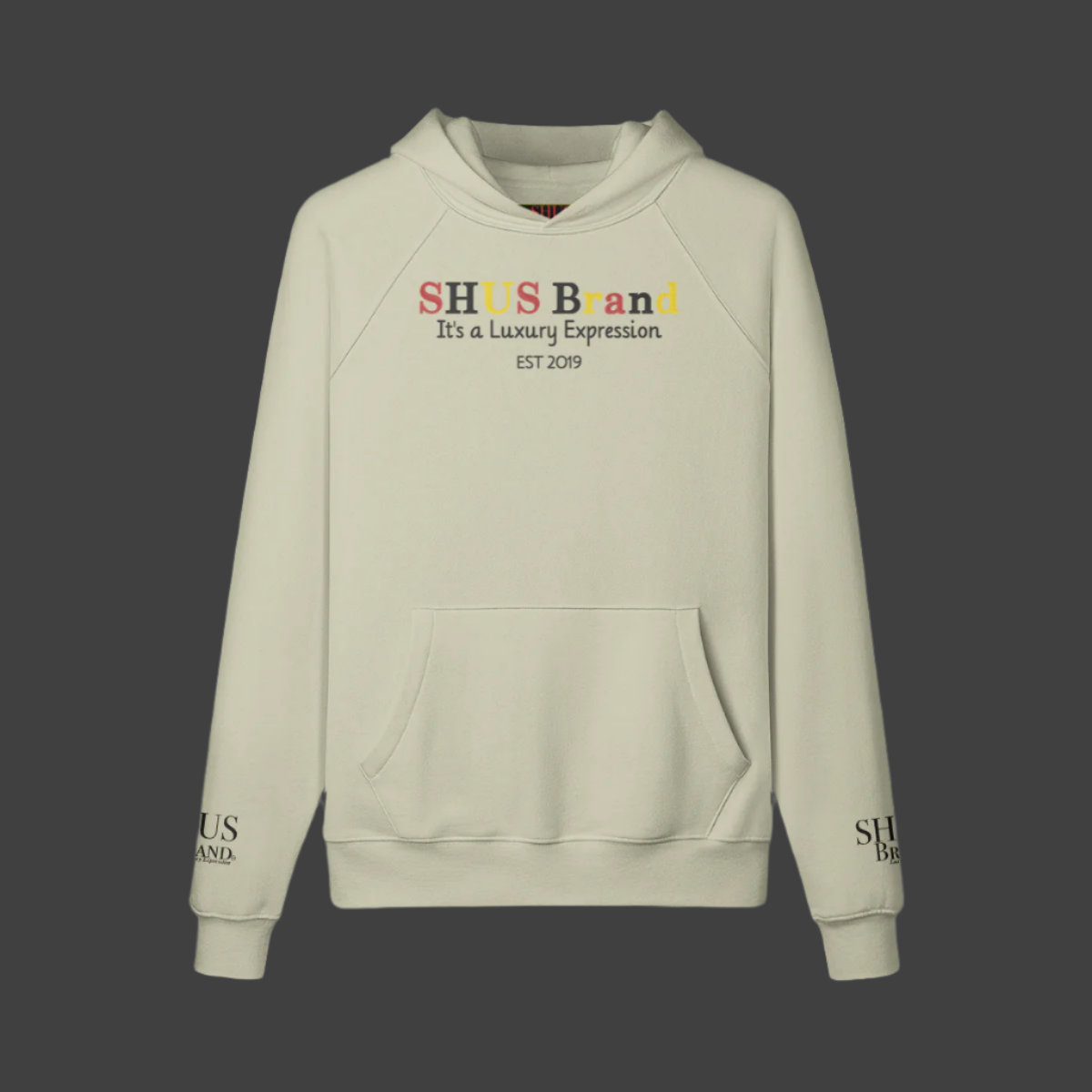 SHUS Brand Luxury embroider 100% combed cotton Fleece lining