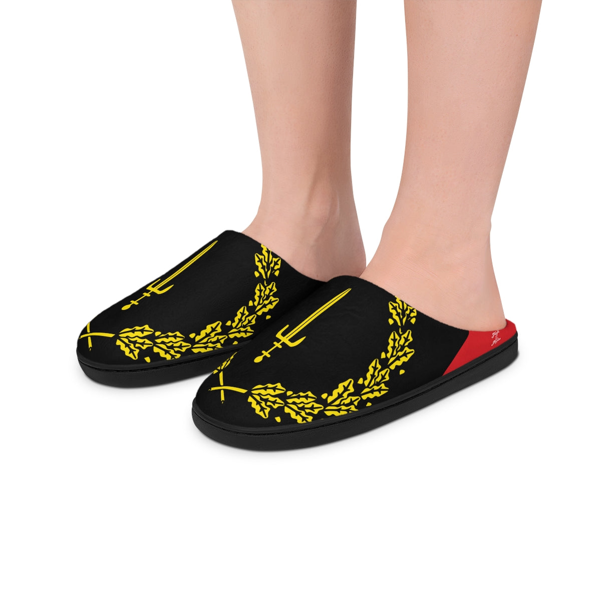 The Black American Heritage Flag Men's Luxury Slippers