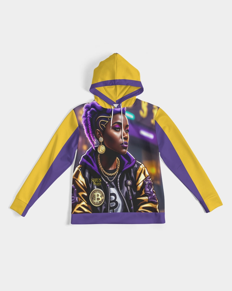 Bitcoin and The Lady in Purple Men's All-Over Print Hoodie