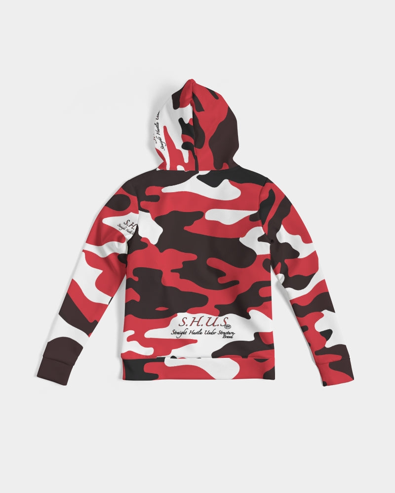 SHUS Brand Red Camo Luxury Women's Hoodie