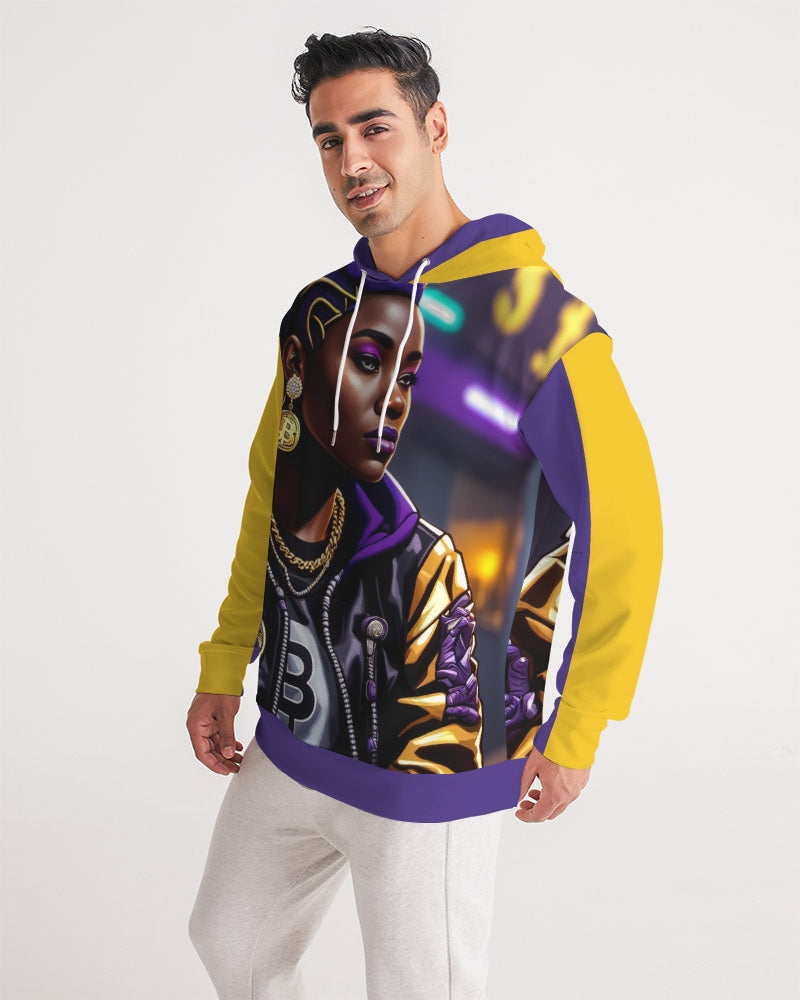 Bitcoin and The Lady in Purple Men's All-Over Print Hoodie