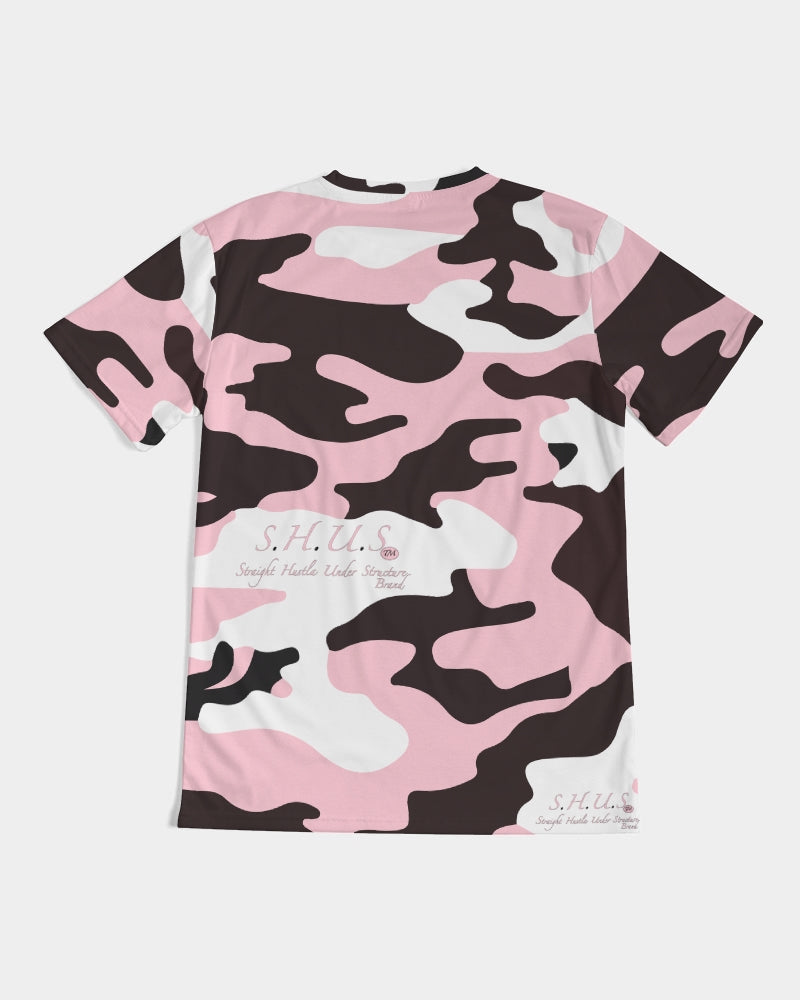SHUS Brand Pink & Ready Camo Men's luxury Tee