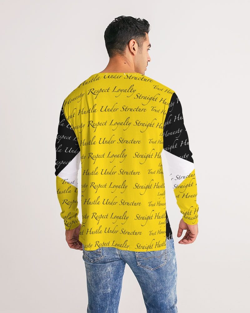 SHUS Brand Dripping Gold Men's luxury Long Sleeve Tee