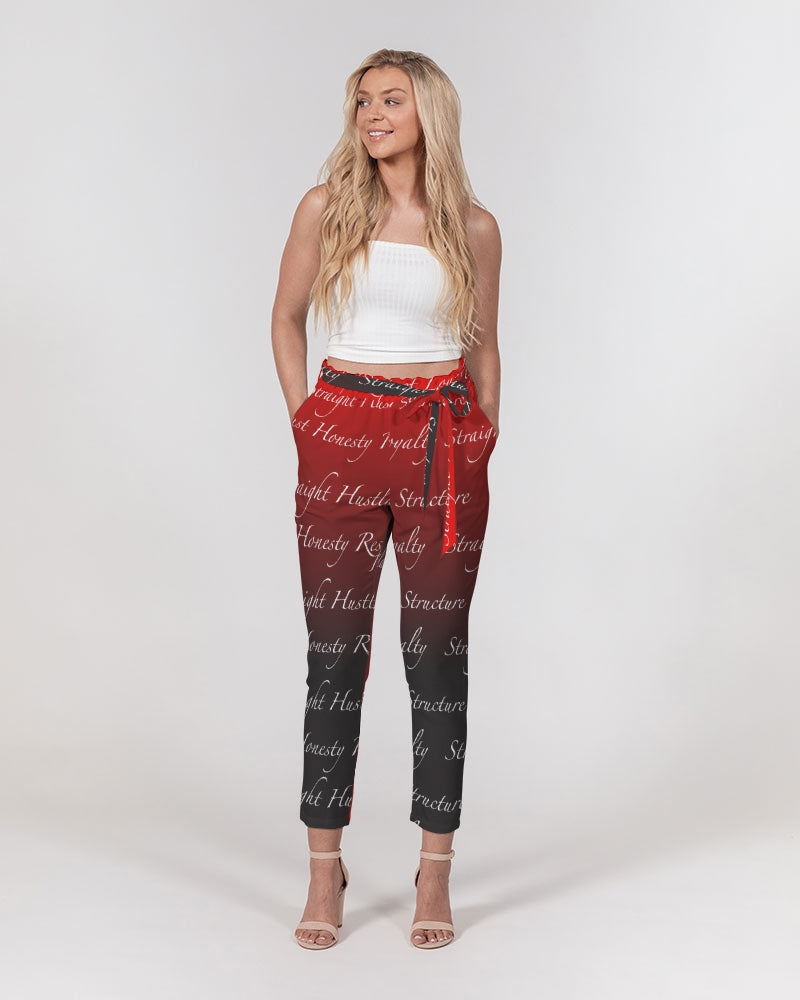 SHUS Brand Trust Luxury Women's Belted Tapered Pants