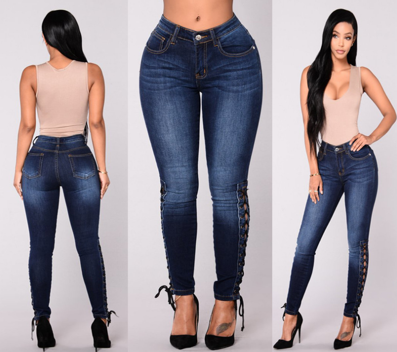 SHUS Brand luxury Dark jeans female pants women
