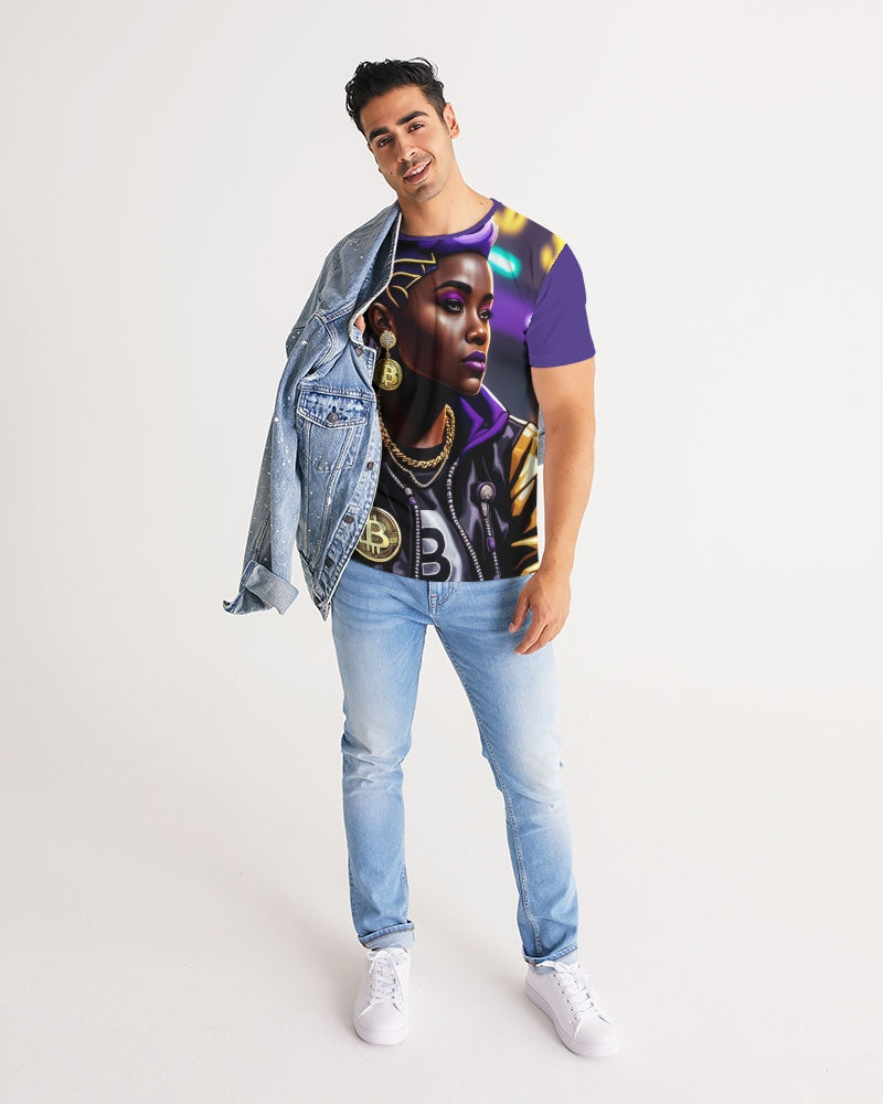 Bitcoin and The Lady in Purple Men's All-Over Print Tee