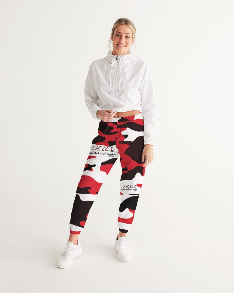 Red Camo Luxury Women's Track Pants