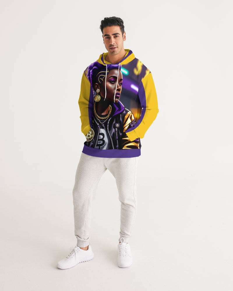 Bitcoin and The Lady in Purple Men's All-Over Print Hoodie