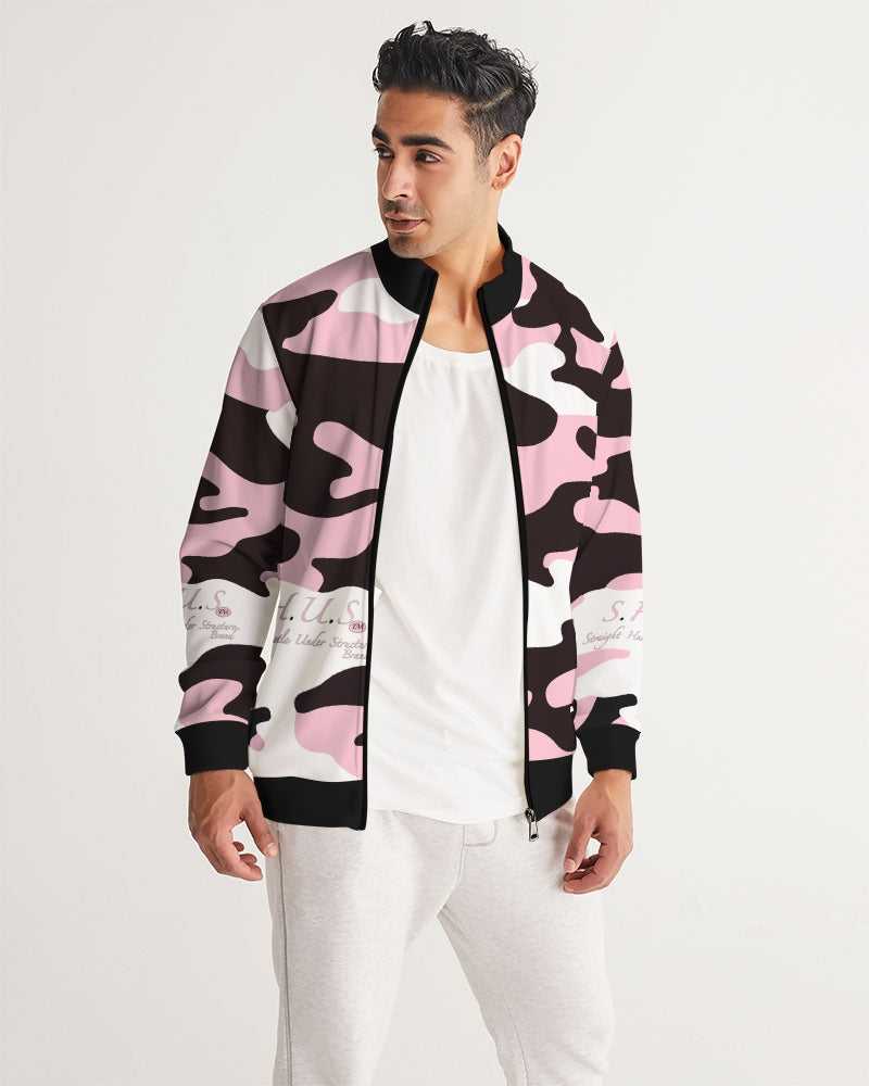 SHUS brand Pink & Ready Camo Men's luxury Track Jacket
