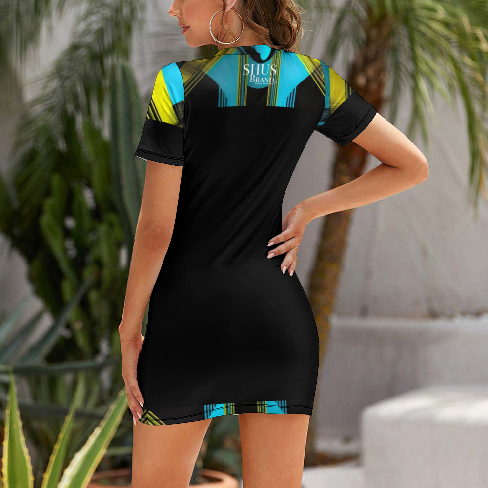 SHUS Brand luxury Women's Summer Short Dress Fashion Skirts