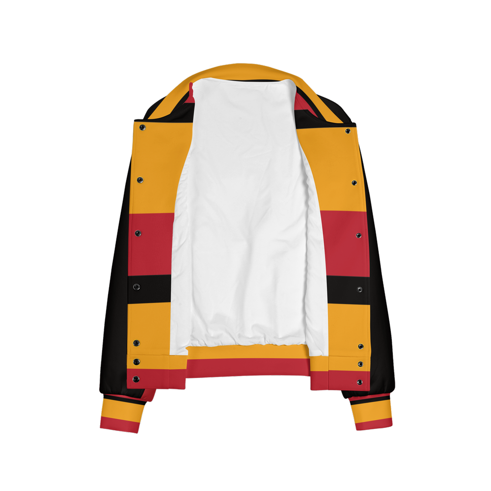 Black American Heritage Flag Women's Warm-Up  Fill Bomber Jacket