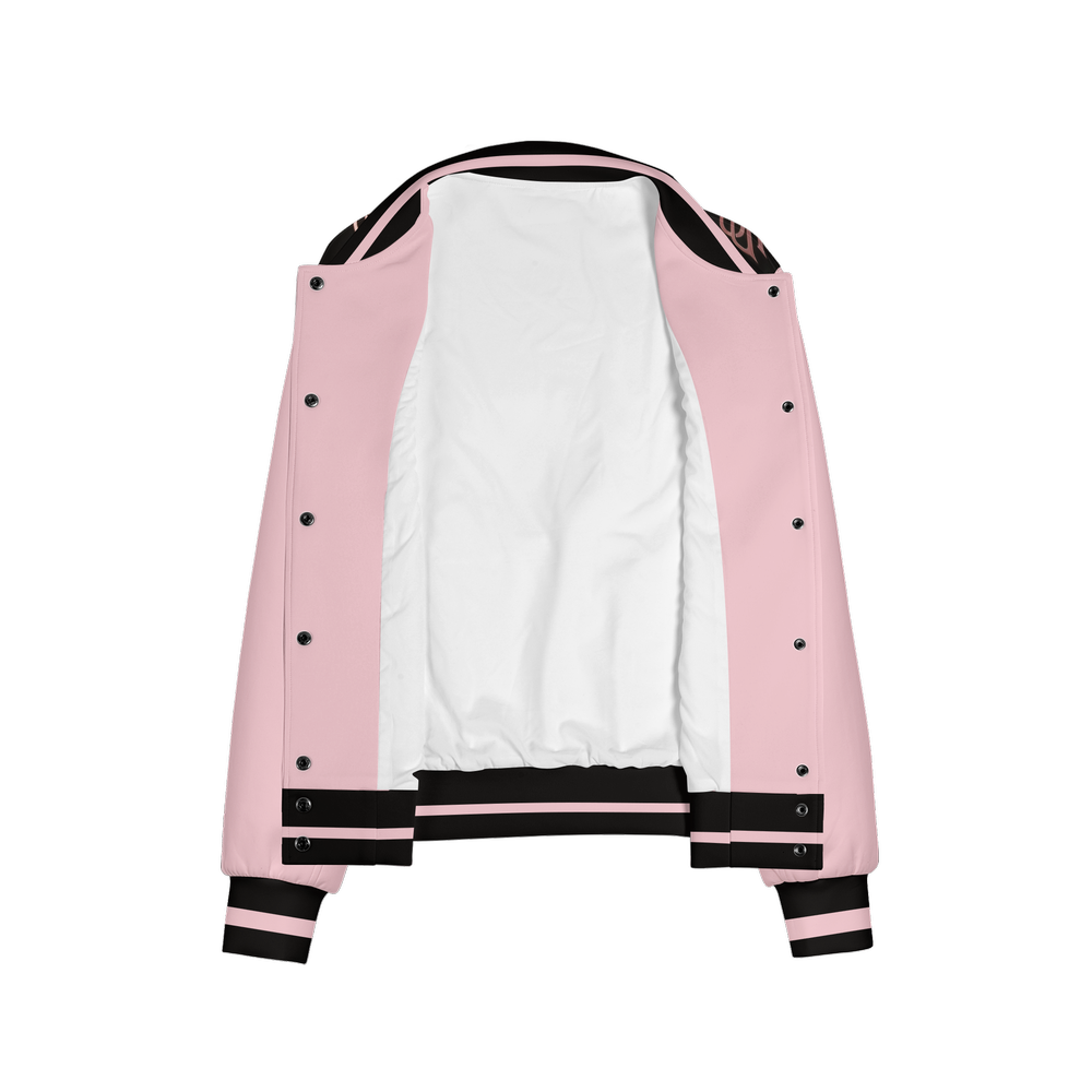 Pink Logo Women's Warm-Up Fill Bomber Jacket