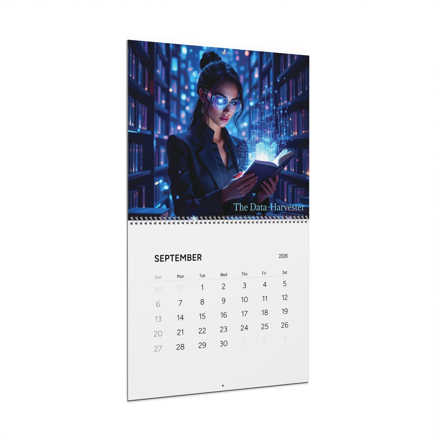 2026 Sci‑Fi Tech Wall Calendar — Futuristic AI & Data Visualization Monthly Planner