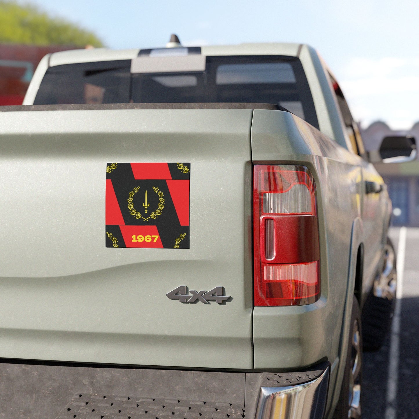 The Black American Heritage flag Car Magnets
