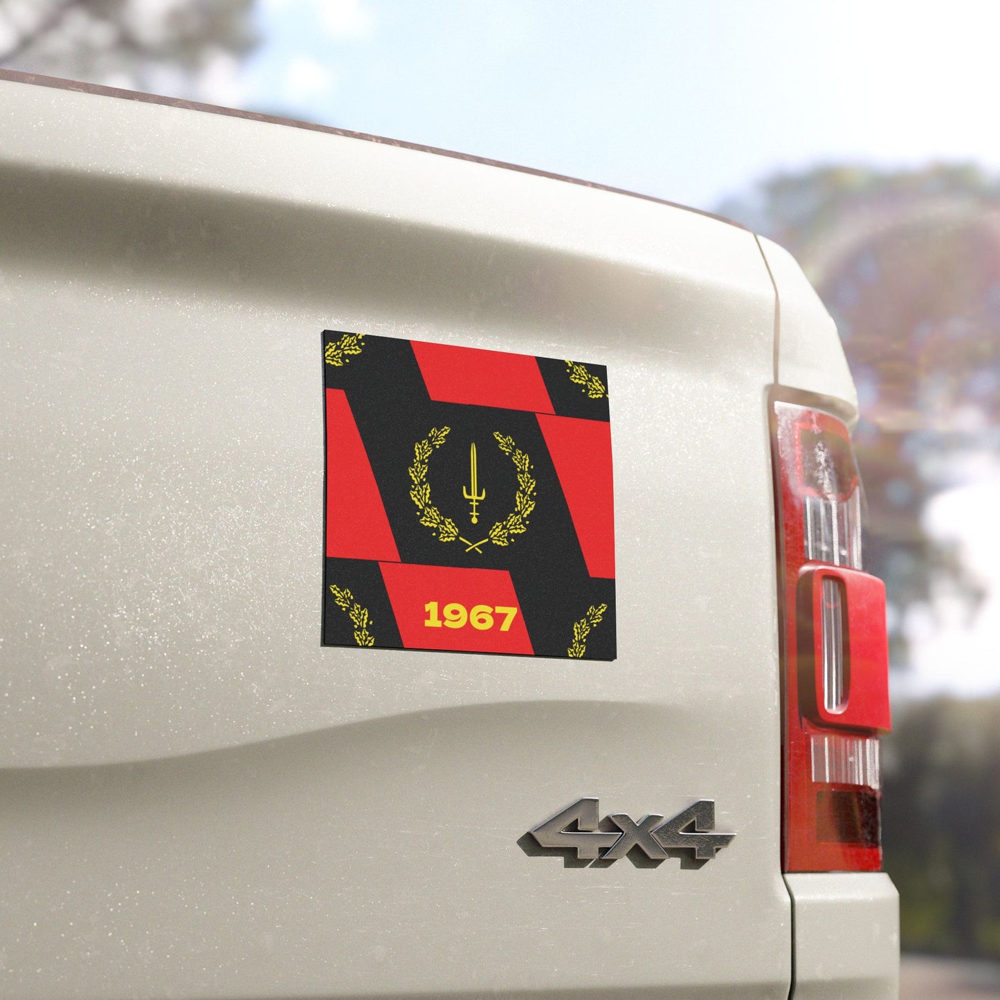 The Black American Heritage flag Car Magnets