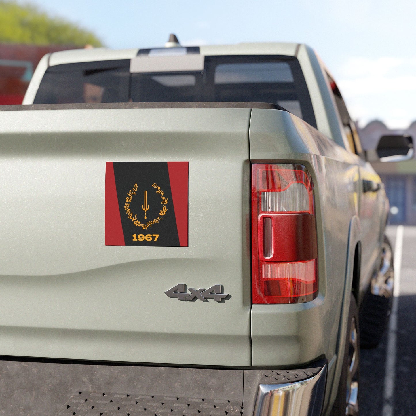 The Black American Heritage flag  Car Magnets