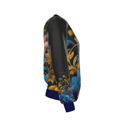 SHUS Brand Women's Reversible 100%  Silk Bomber Jacket